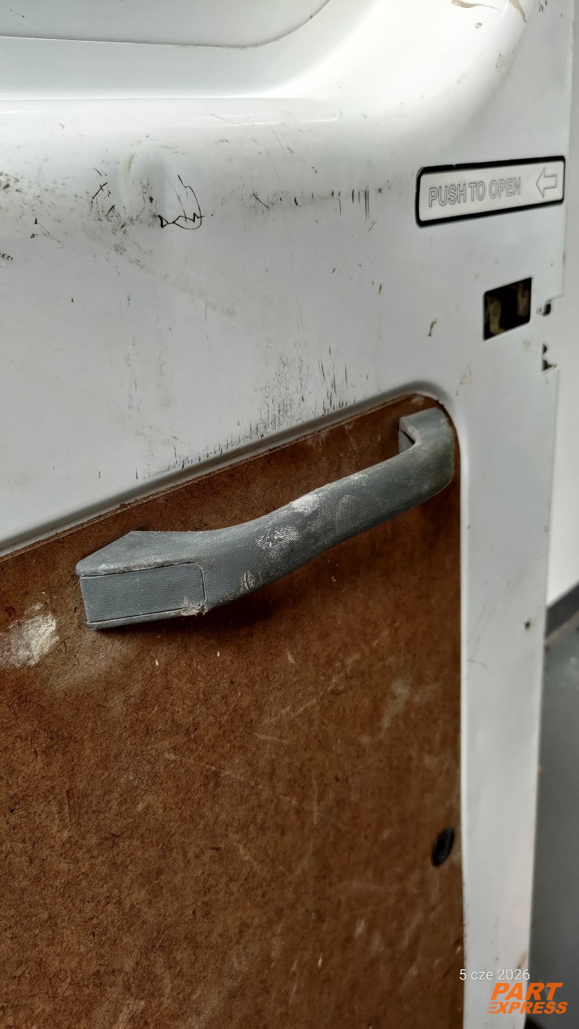 Tür komplett hinten rechts Ford Transit FA Mk7 Weiß Frost Weiß 2006 - 2014 – 3