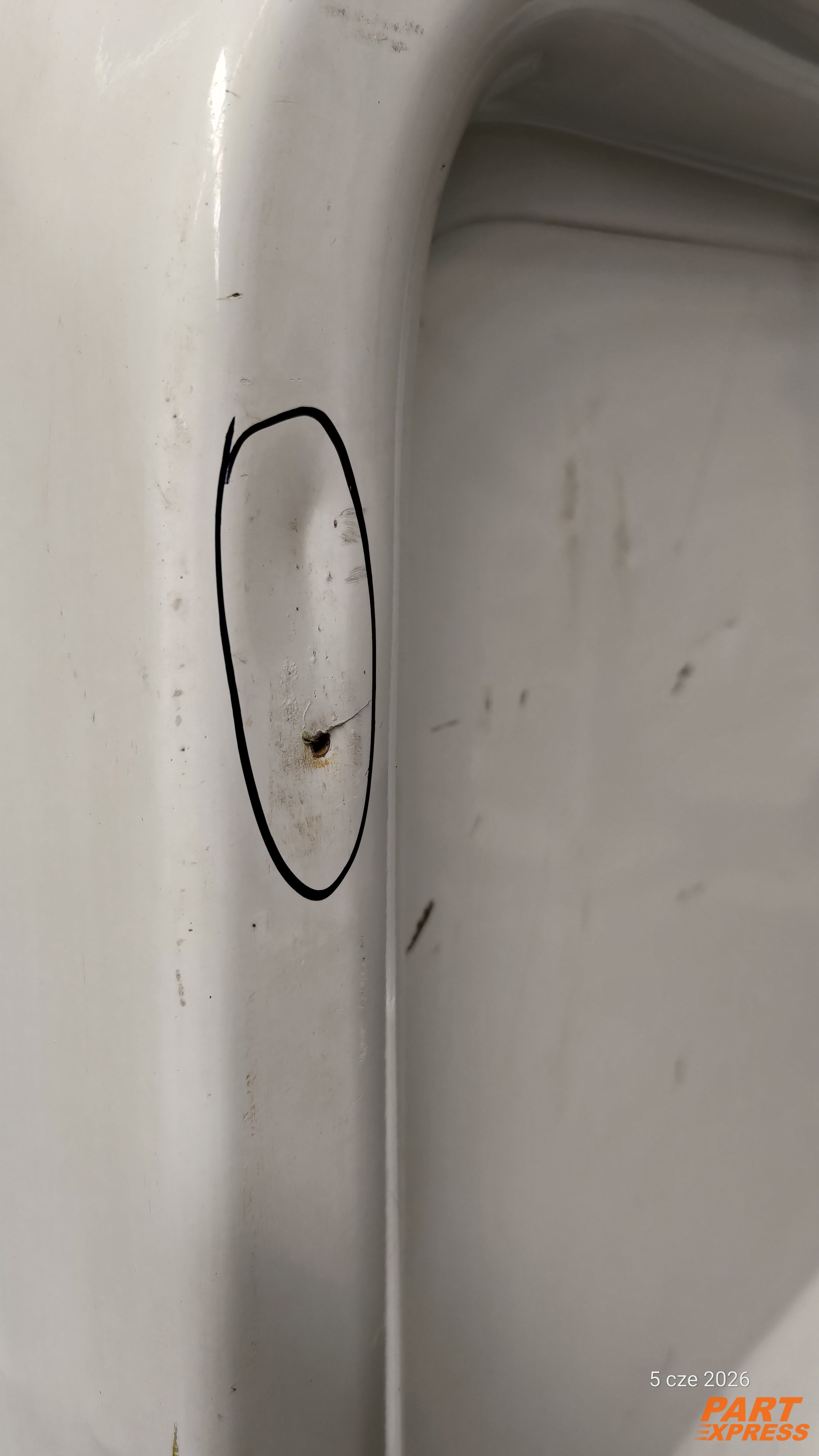 Tür komplett hinten rechts Ford Transit FA Mk7 Weiß Frost Weiß 2006 - 2014 – 4