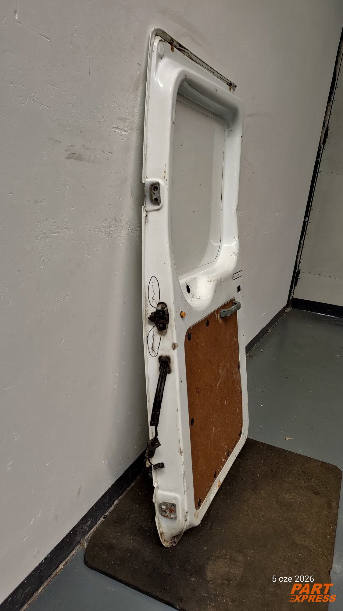 Tür komplett hinten rechts Ford Transit FA Mk7 Weiß Frost Weiß 2006 - 2014 – 2