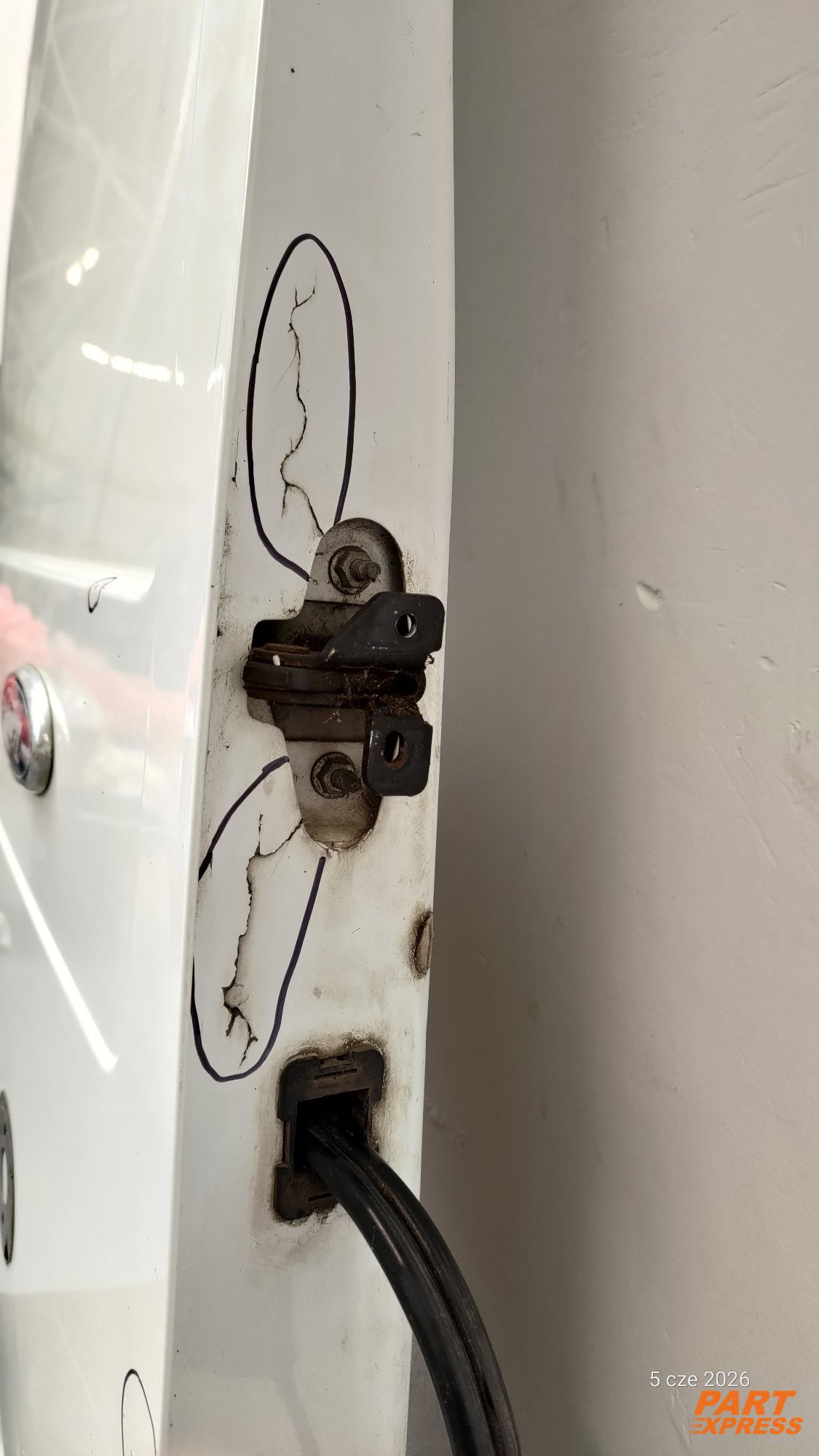 Tür komplett hinten rechts Ford Transit FA Mk7 Weiß Frost Weiß 2006 - 2014 – 5