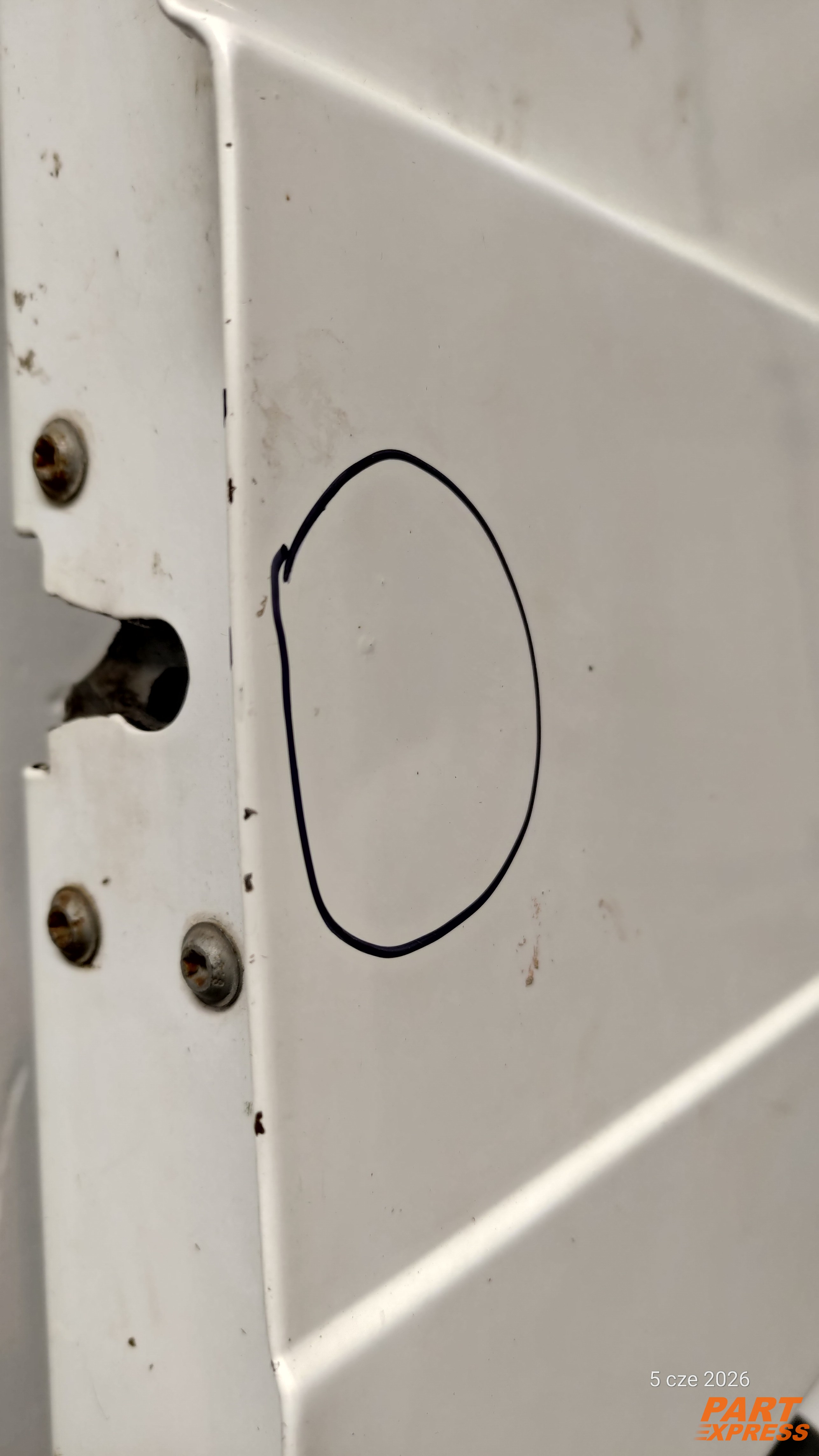 Tür komplett hinten rechts Ford Transit FA Mk7 Weiß Frost Weiß 2006 - 2014 – 9