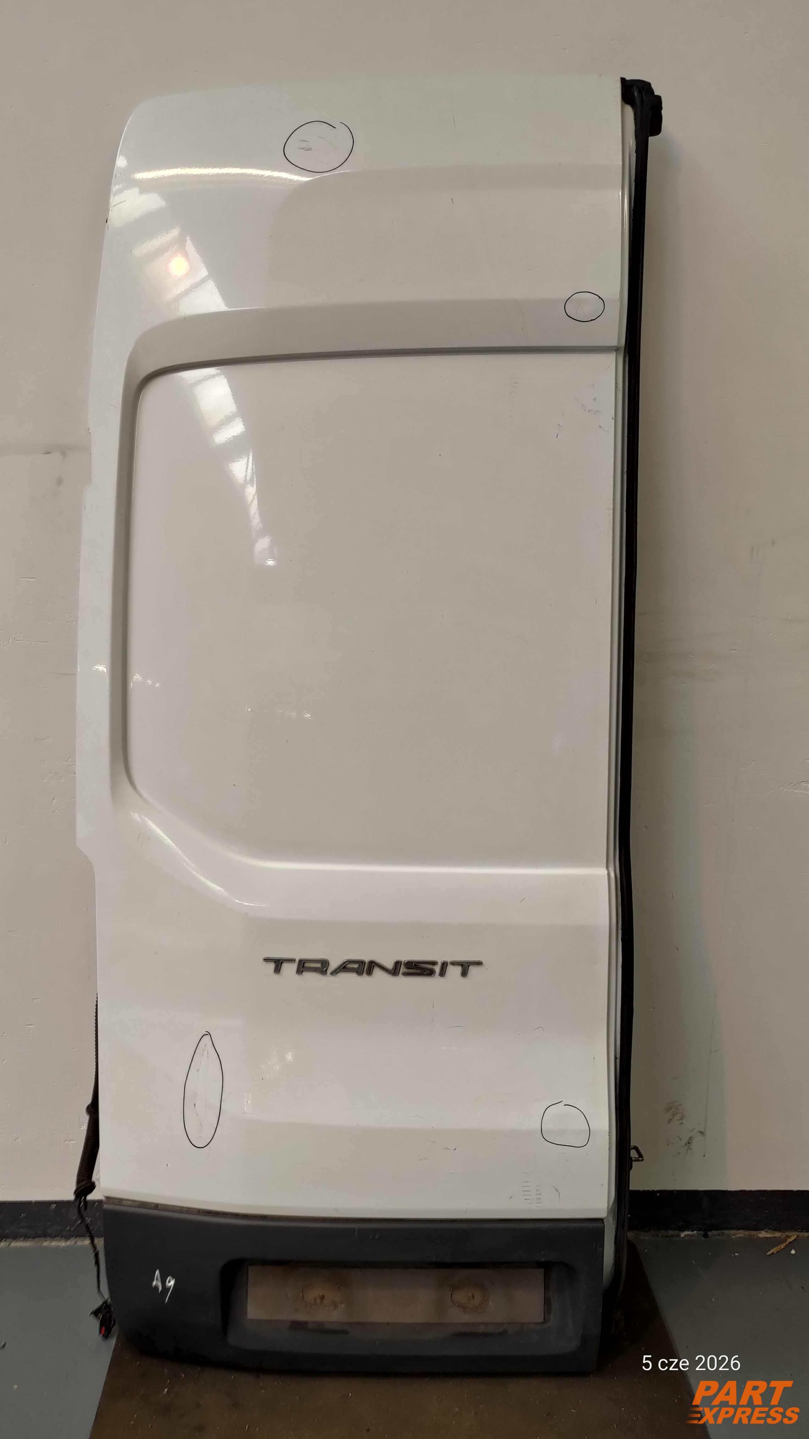Tür komplett hinten links Ford Transit V363 Mk8 Weiß Frost Weiß ab 2014 – 3