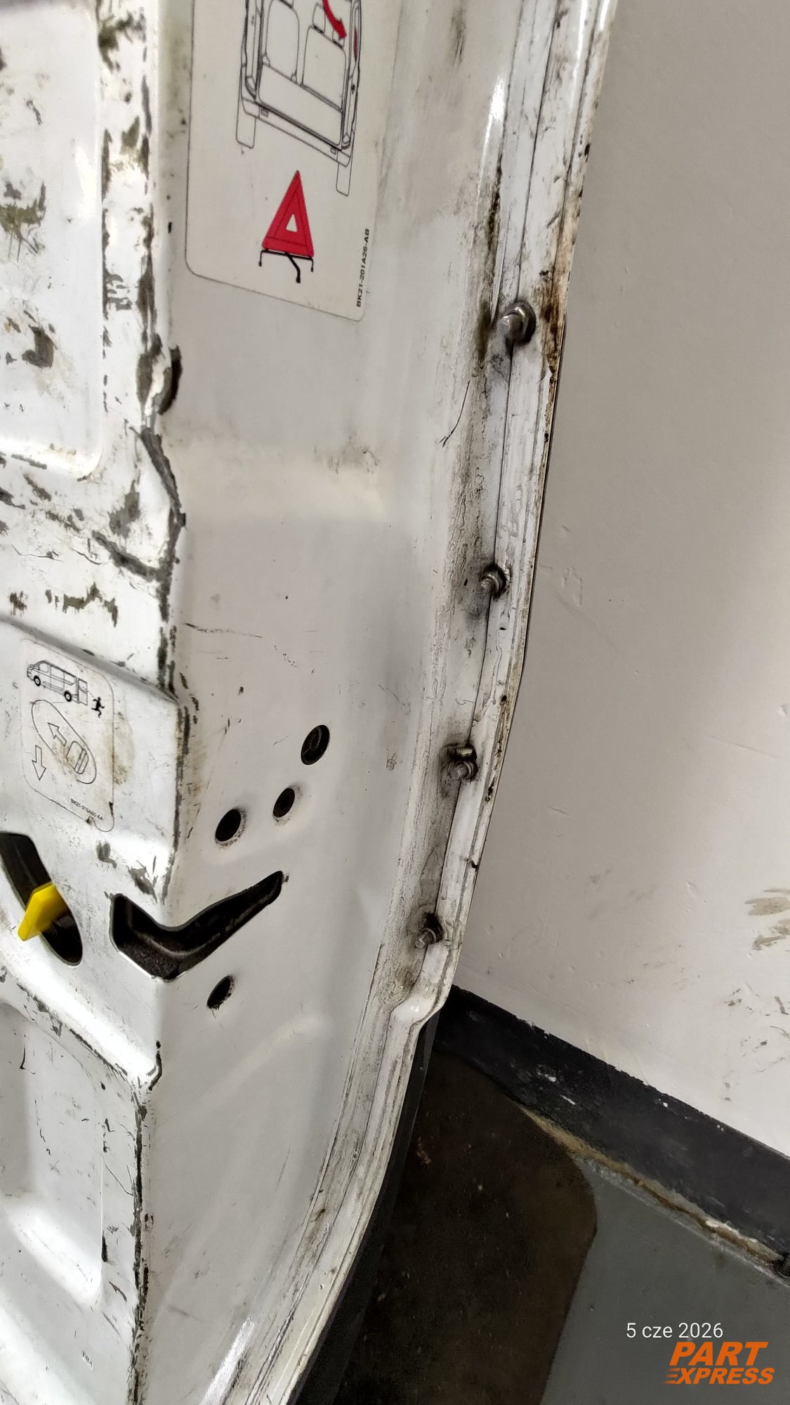 Tür komplett hinten rechts Ford Transit V363 Mk8 Weiß Frost Weiß ab 2014 – 4