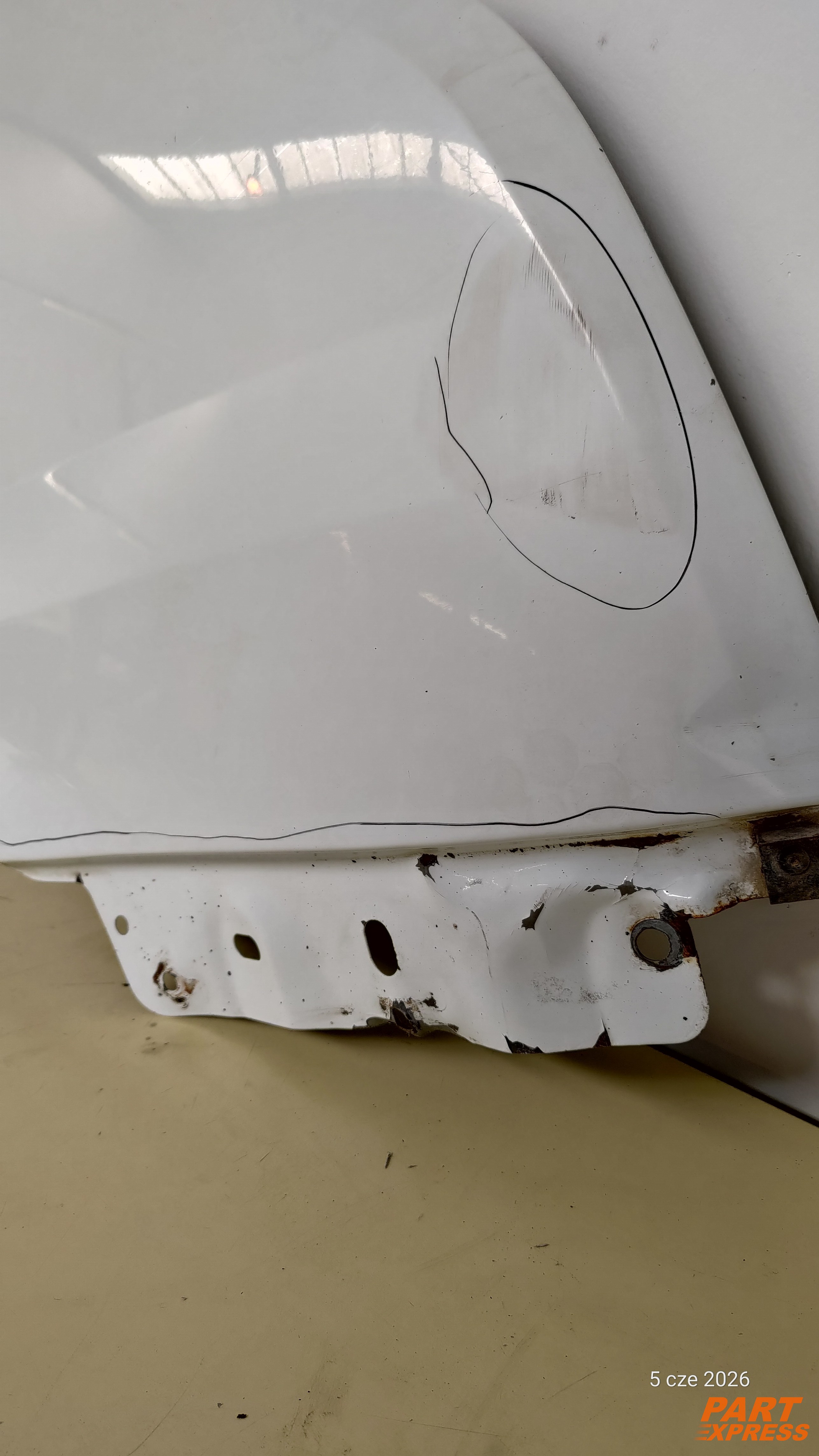 Kotflügel rechts Ford Transit FA Mk7 Weiß Frost Weiß 2006 - 2014 – 4