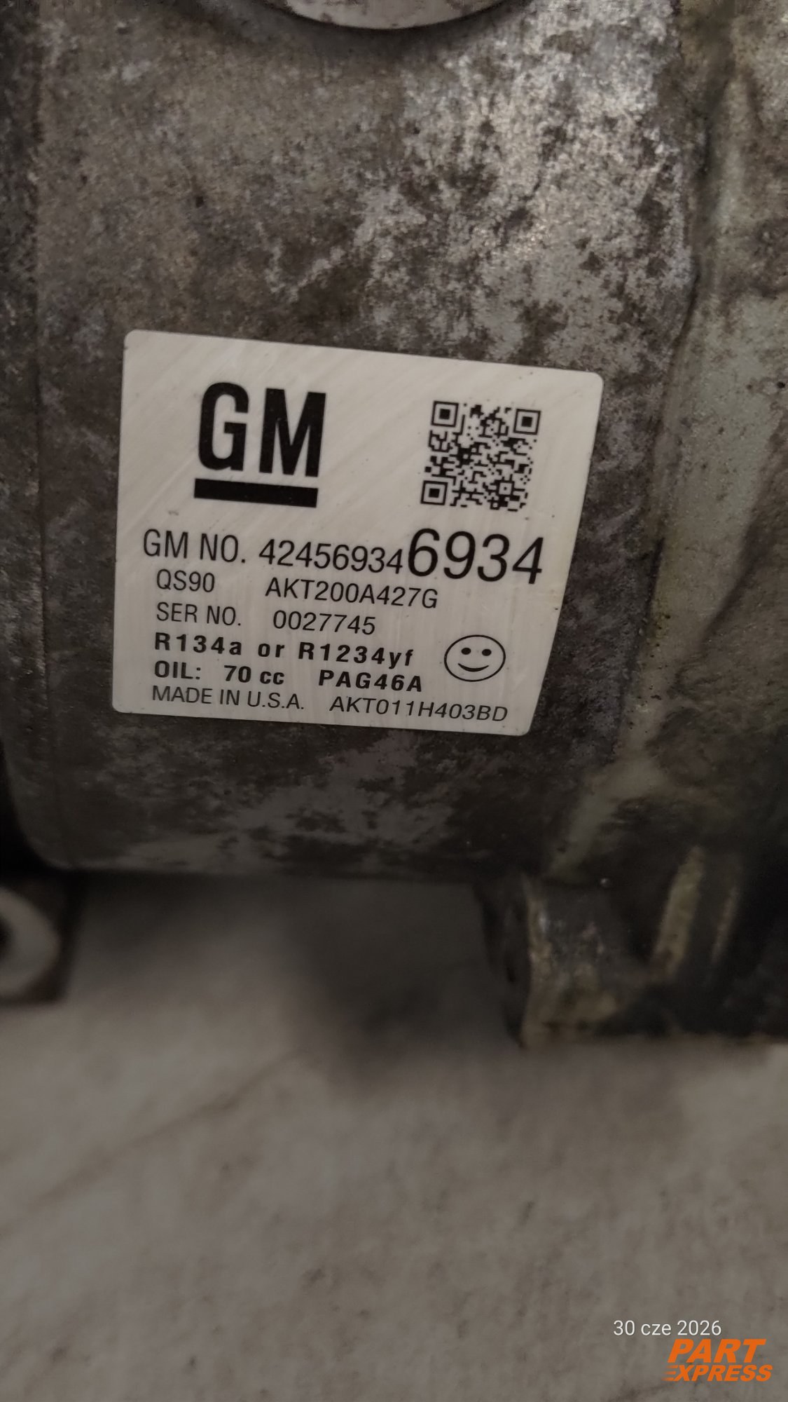 Klimakompressor Opel Mokka Astra 1,6 CDTi 102tkm 42456934 – 3