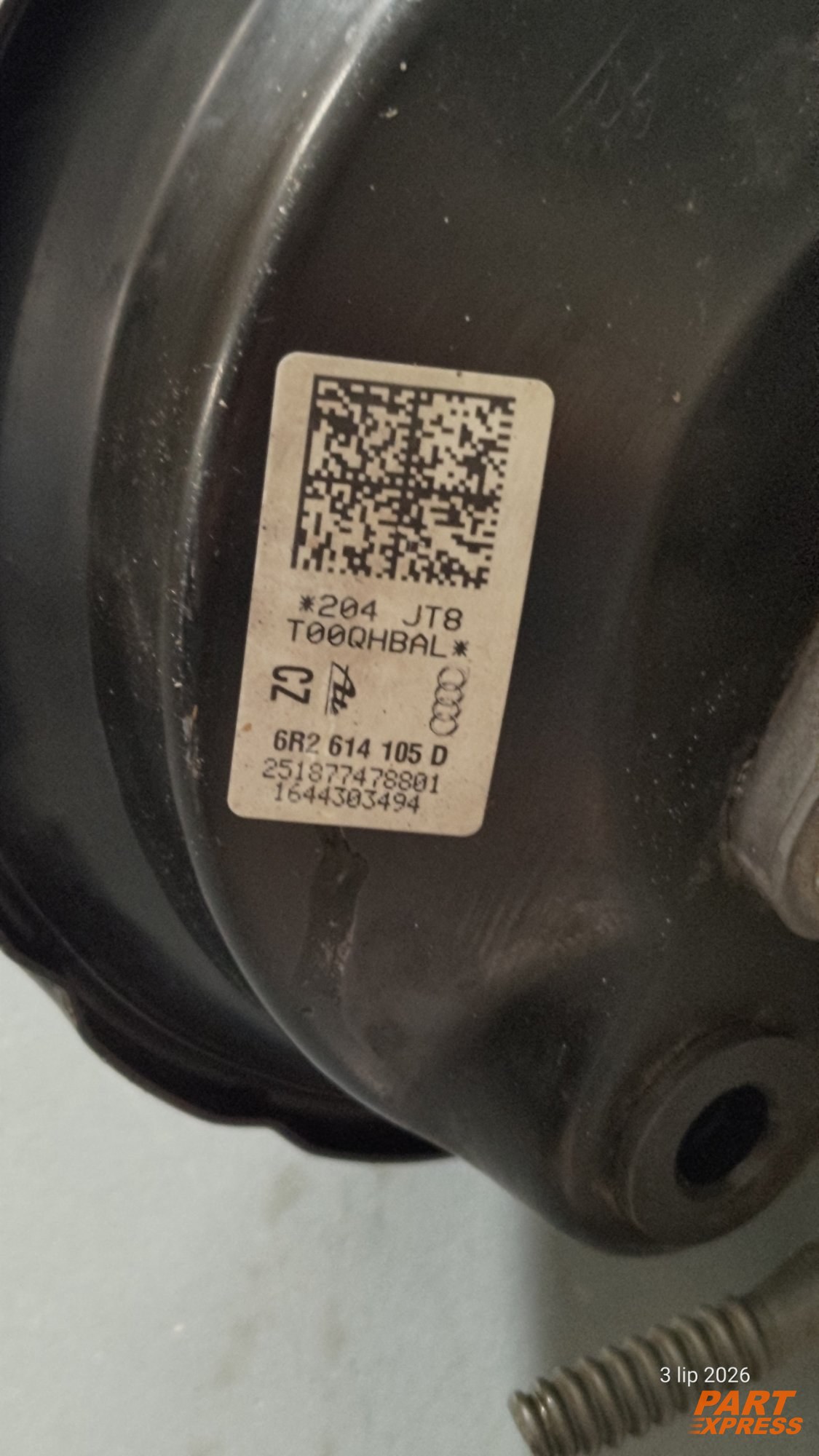 Bremskraftverstärker Bremspumperechts Audi A1 Sport 8X 2010 - 2018 6R2 614 105 D – 4