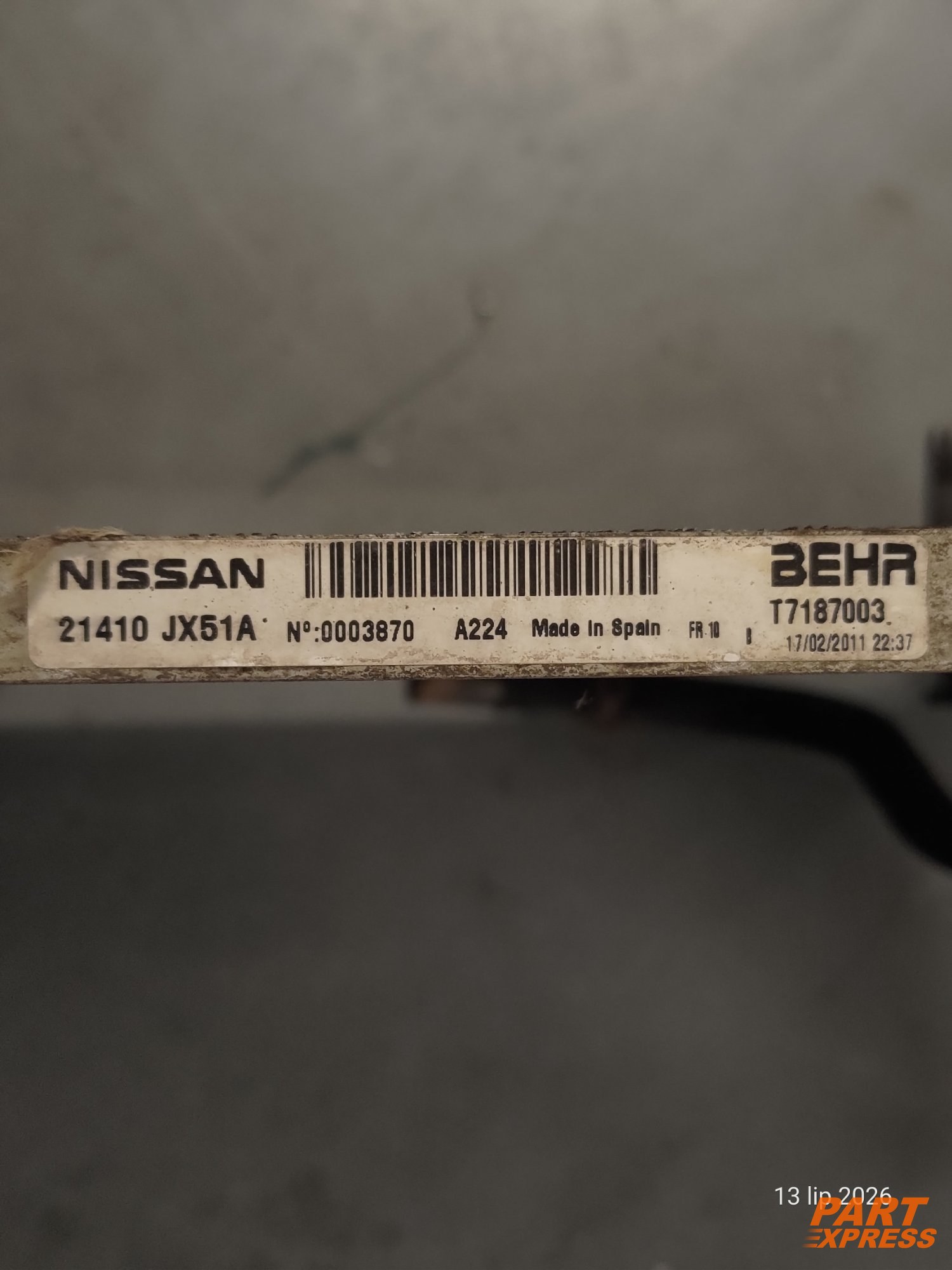 Wasserkühler komplett Nissan NV200 Renault Vlio Kangoo K9K 1,5l 66kW 21410XJ51A – 5