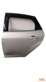 Door Complete Rear Left Ford Focus MK3 III Silver Polar Silver Met 2010 - 2014 – 1