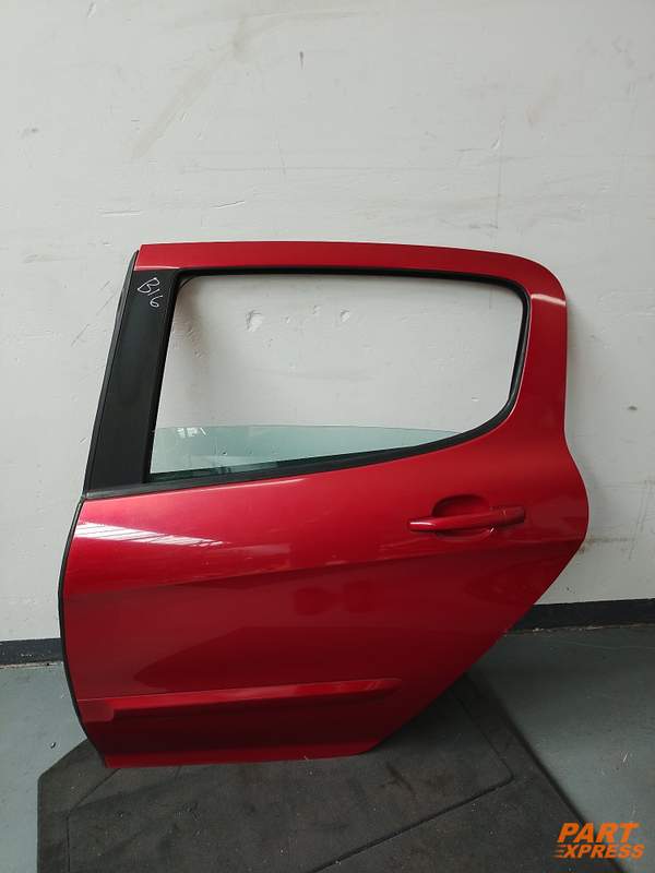 Tür komplett hinten links Peugeot 308 SE T7 Rot Rouge Babylone-LKR 2007 - 2013