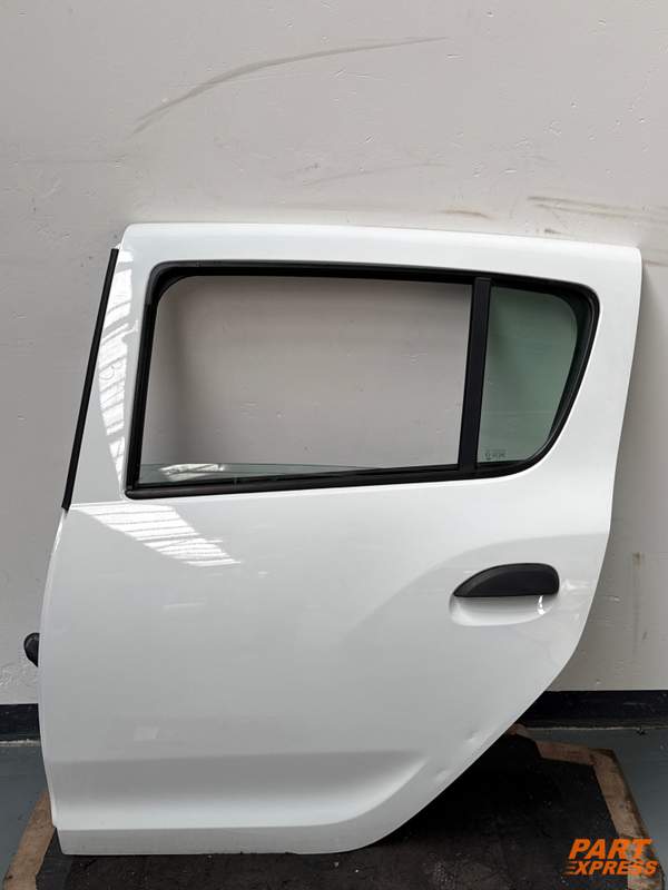 Tür komplett hinten links Dacia Sandero ST Weiß Blanc Glacier-369