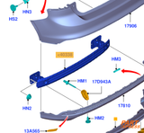 Stoßstangenträger Verstärkung hinten Ford Focus MK3 III 2010 - 2014 1859062 – 5
