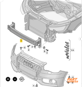 Träger Stoßstange vorne Audi A1 SE 8X 2010 - 2018 8X0807109C – 2