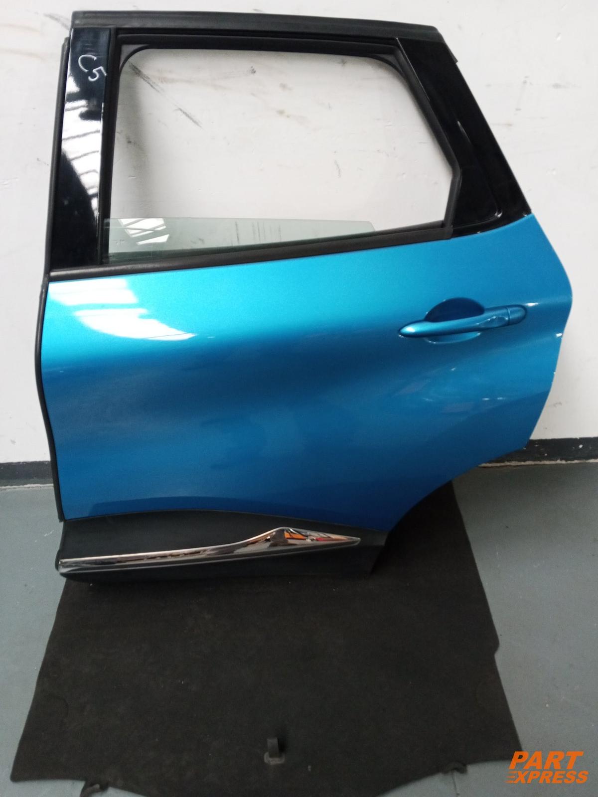 Tür komplett hinten links Renault Captur Mk1 Blau Pazifik Blau 2013 - 2019