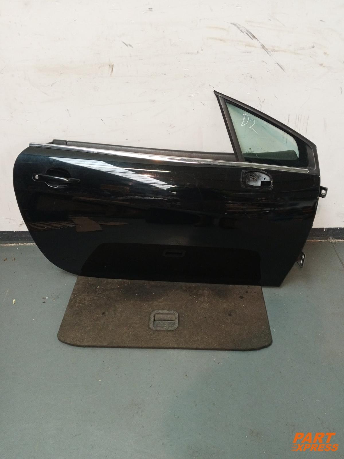 Door Complete Front Right Peugeot 308 CC T7 Convertible Black 2009 - 2015 6350GG